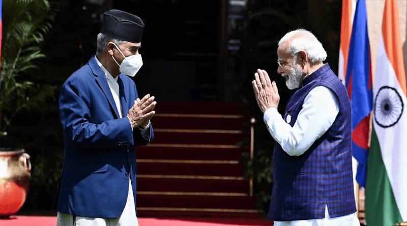 India's PM Narendra Modi meeting the Prime Minister of Nepal, Mr. Sher Bahadur Deuba, at Hyderabad House, in New Delhi. Photo Credit: India Prime Minister Office