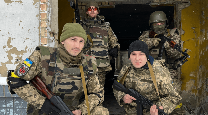 Belarusian fighters of the Kastus Kalinouski battalion. Photo Credit: Паўлюк Шапецька, Wikipedia Commons