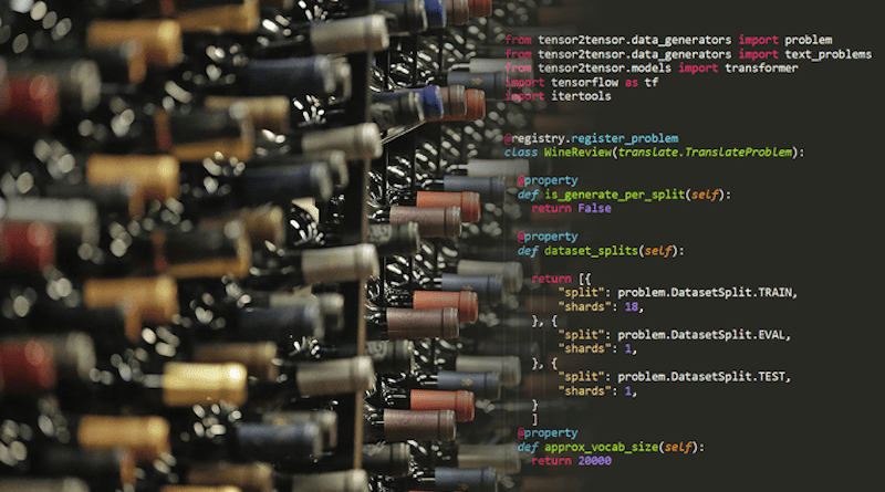 A team of coders and marketers shows that computers can write like humans, and they answer why it matters. CREDIT: Wine photo by Pier Demarten on Unsplash. Illustration by Richard Clark/Dartmouth College.