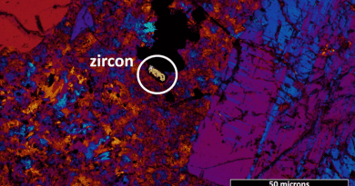 Dating of tiny zircon crystals reveal the age of volcanic rocks in the Karoo province. CREDIT: Arto Luttinen