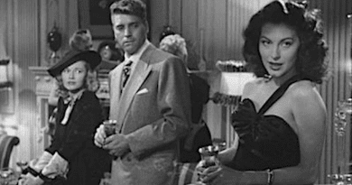 Lilly (Virginia Christine), the Swede (Burt Lancaster) and Kitty (Ava Gardner) in The Killers. Photo Credit: The Killers trailer, public domain, Wikipedia Commons