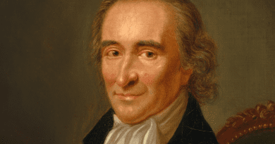 Portrait of Thomas Paine by Laurent Dabos. Credit: National Portrait Gallery, Wikipedia Commons