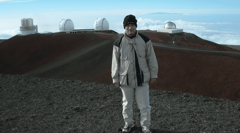 Trevor Barry at the Keck Observatory in Hawaii CREDIT: Trevor Barry