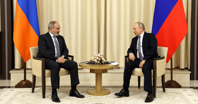 Prime Minister of Armenia Nikol Pashinyan with Russia's President Vladimir Putin. Photo Credit: Kremlin.ru