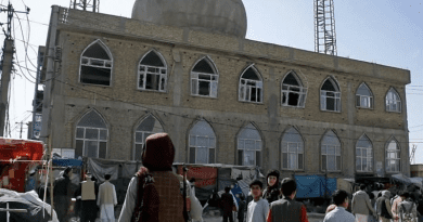 Scene outside mosque in Afghanistan. Photo Credit: Tasnim News Agency
