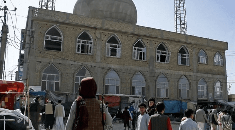 Scene outside mosque in Afghanistan. Photo Credit: Tasnim News Agency