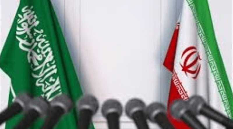 Flags of Iran and Saudi Arabia. Photo Credit: Tasnim News Agency