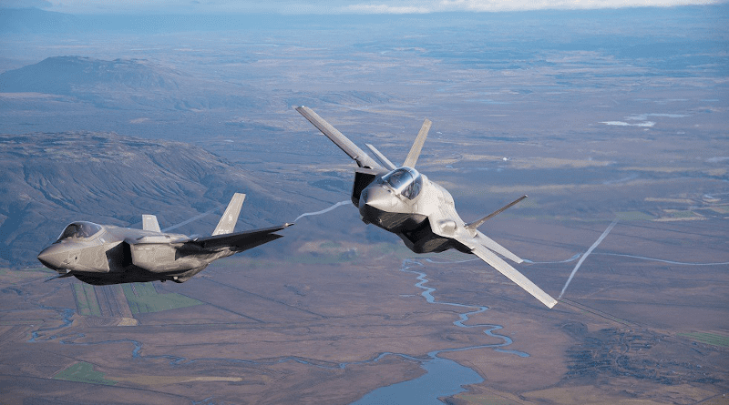 Italian Air Force F-35A fighter will fly NATO Air Policing missions above Iceland in May and June 2022. Archive photo courtesy Italian Air Force.
