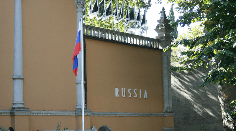 File photo of the Russian Pavilion in the Venice Biennial Gardens. Photo Credit: Cyril S, Wikipedia Commons