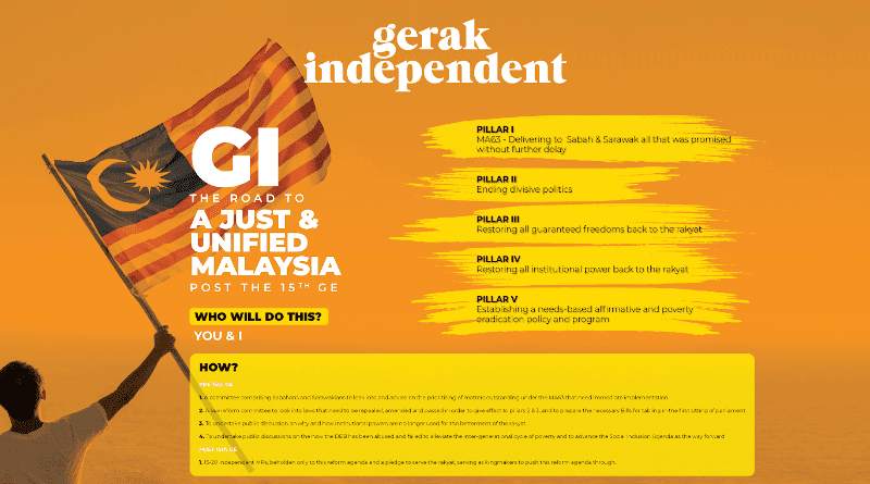 Malaysia's Gerak Independent. Credit: Gerak Independent website