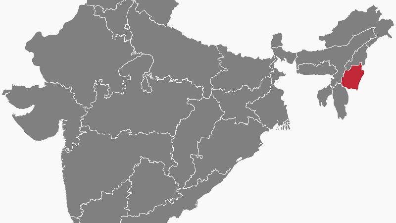 Location of Manipur in India. Credit: Wikipedia Commons