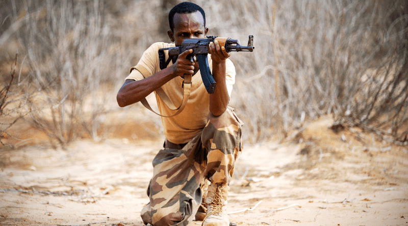 U.S. forces host a land navigation course with the Danab Brigade in Somalia, May 18, 2021. Photo Credit: Air Force Staff Sgt. Zoe Russell