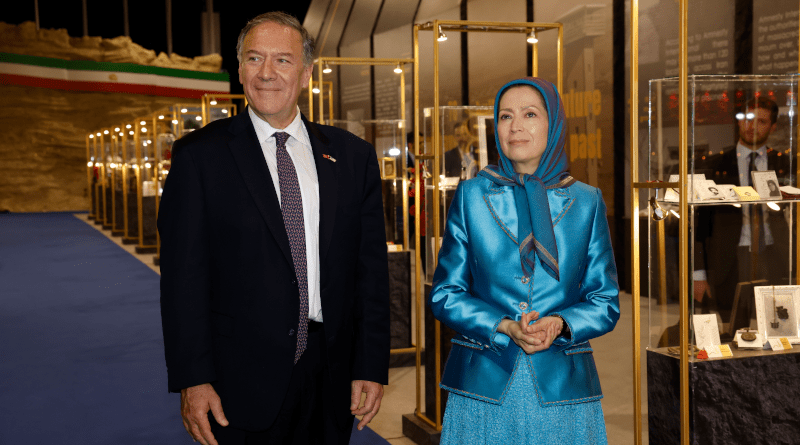 Former US Secretary of State Mike Pompeo meets with Iranian opposition leader Maryam Rajavi in Albania (Photo supplied)