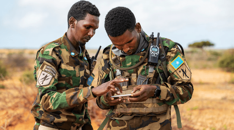 U.S. forces host a land navigation course with the Danab Brigade in Somalia, May 18, 2021. Photo Credit: Air Force Staff Sgt. Zoe Russell