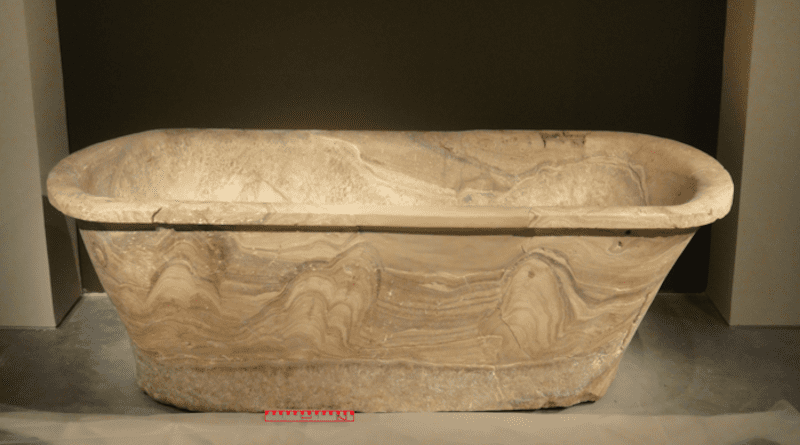 Herod’s calcite-alabaster bathtub found in Kypros fortress CREDIT: Prof. Amos Frumkin, The Hebrew University of Jerusalem