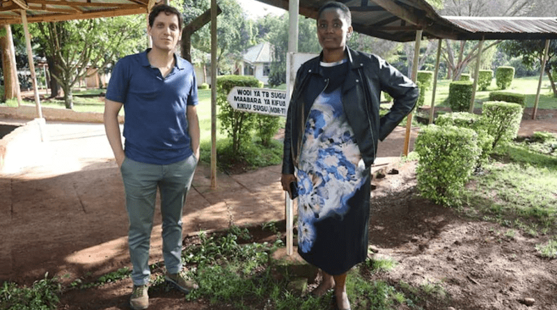 Scott Heysell, MD, MPH, and Stellah Mpagama, MD, PhD, in Tanzania. CREDIT: Courtesy Scott Heysell | UVA