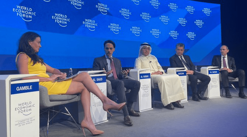 Saudi Arabia's Foreign Minister Prince Faisal bin Farhan at World Economic Forum in Davos. Photo Credit: Arab News