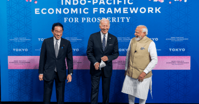 Japan's Prime Minister Fumio Kishida, with US President Joe Biden and India's Prime Minister Narendra Modi. Photo Credit: The White House