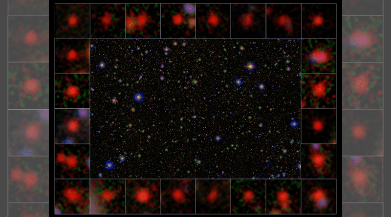 In these galaxies star formation ceased around 10 billion years ago. (3-color false-color composite images combining data from the Subaru Telescope and VISTA) CREDIT: NAOJ