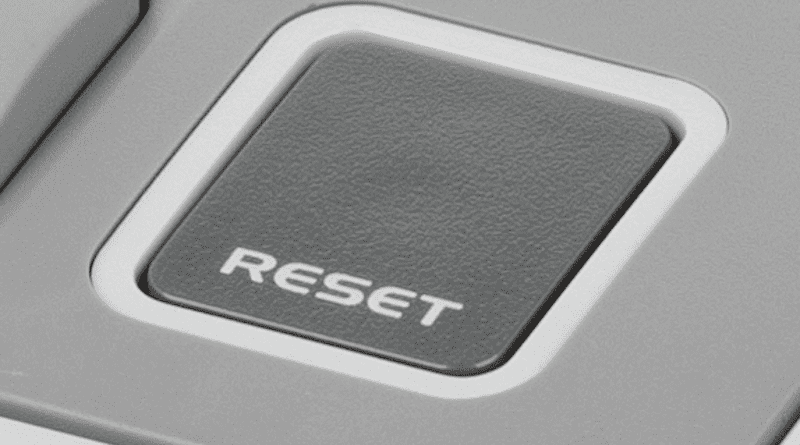 Reset button. Photo Credit: Evan-Amos, Wikipedia Commons