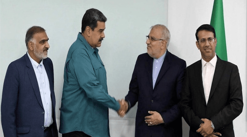 Venezuelan President Nicolas Maduro with Iran’s Oil Minister Javad Owji. Photo Credit: Tasnim News Agency
