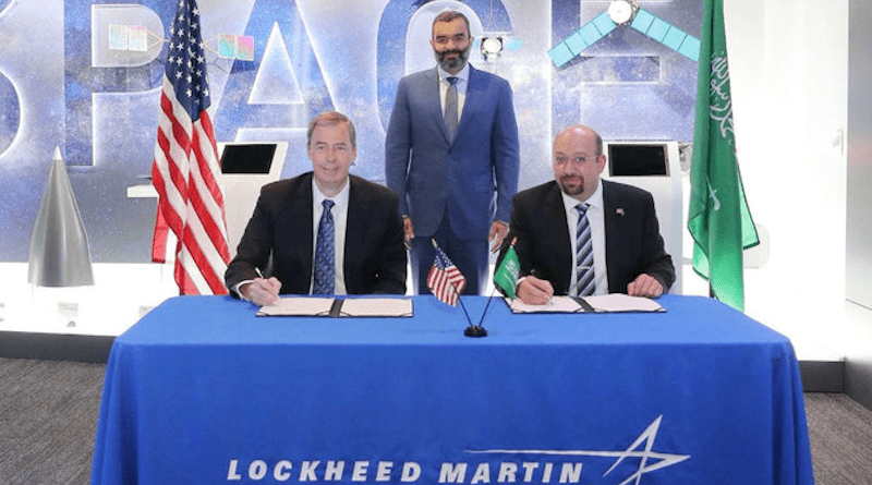 An agreement was signed by Munir bin Mahmoud El-Desouki and Tim Cahill of Lockheed Martin to enhance cooperation between the two countries in the fields of space and its technologies. (SPA)