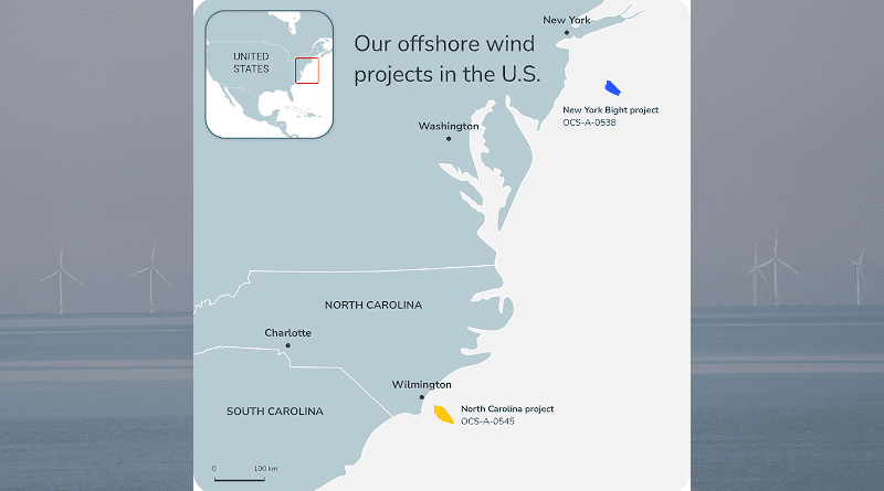 TotalEnergies offshore wind projects in the US. Credit: TotalEnergies