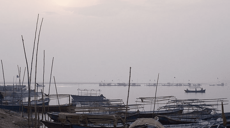 Triveni Sangam, Allahabad – the confluence of Ganga, Yamuna and the "unseen" Sarasvati. Photo Credit: L1CENSET0K1LL, Wikipedia Commons