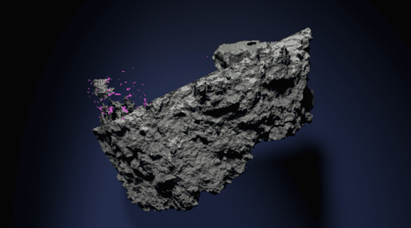3d rendering of the meteorite CREDIT: Josefin Martell