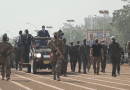 Russian Wagner Group mercenaries provide security for convoy with president of the Central African Republic. Photo Credit: Clément Di Roma/VOA Wikipedia Commons