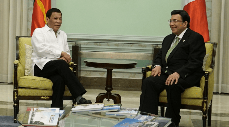 File photo of Philippine President Rodrigo R. Duterte with Iglesia Ni Cristo (INC) leader Eduardo Manalo during the President's visit at the INC Central Temple in Commonwealth, Quezon City on December 14, 2018. Photo Credit: Presidential Communications Operations Office, Wikipedia Commons