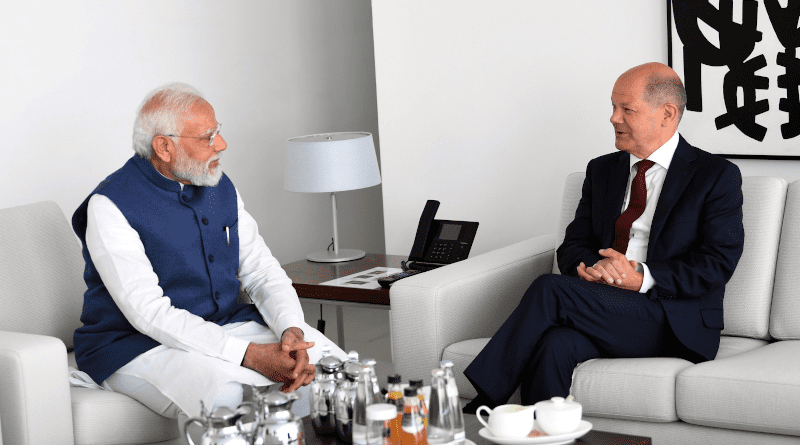 India's PM Narendra Modi meeting the Chancellor of Germany, Mr. Olaf Scholz, in Berlin on May 02, 2022. Photo Credit: India PM Office