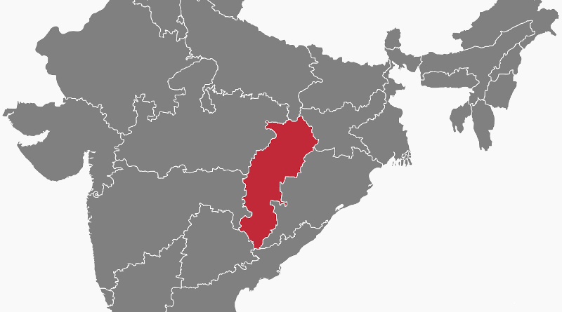 Location of Chhattisgarh in India. Credit: Wikipedia Commons