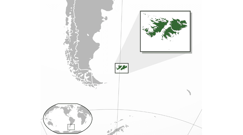 Location of the Falkland Islands (Malvinas). Credit: Wikipedia Commons