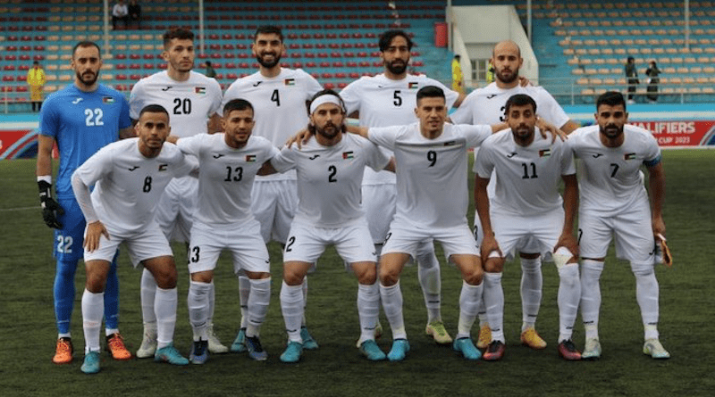 The Palestinian national football team. (Twitter Photo)