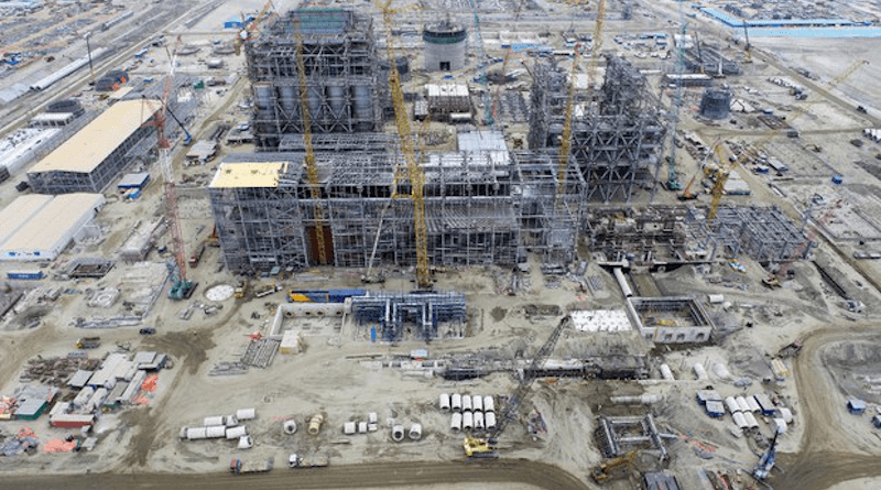 A view of the under construction Matarbari power plant in Cox’s Bazar, Bangladesh, Dec. 12, 2021. [Photo courtesy Power Division, Bangladesh]