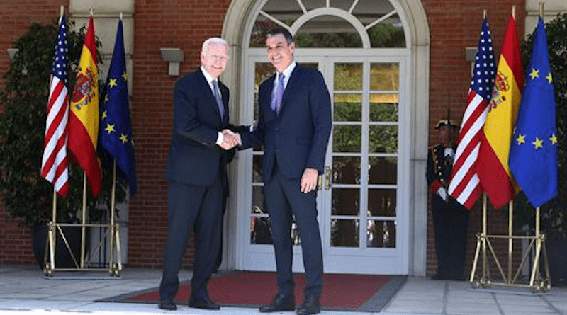 US President Joe Biden with Spain's Prime Minister Pedro Sánchez. Photo Credit: Pool Moncloa/Fernando Calvo