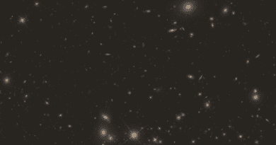 A patch of sky imaged by 3D-DASH, showing the brightest and rarest objects of the universe like monster galaxies. CREDIT: Gabe Brammer