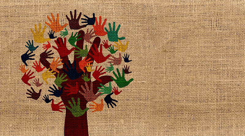 Integration Volunteer Hands Tree Grow Voluntarily Poverty Poor