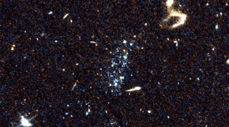 UArizona astronomers have identified a new class of star system. The collection of mostly young blue stars are seen here using the Hubble Space Telescope Advanced Camera for Surveys. CREDIT: Michael Jones