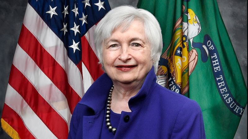 Janet Yellen, United States Secretary of the Treasury, official portrait.