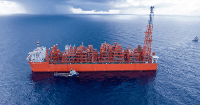 The Coral Sul Floating Liquefied Natural Gas (FLNG) plant. Photo Credit: Eni