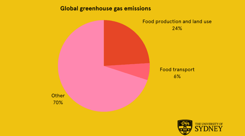 Food transport in the context of overall emissions. CREDIT: University of Sydney