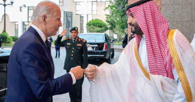 US President Joe Biden greets Saudi Arabia's Crown Prince Mohammed bin Salman Al Saud. Photo Credit: Saudi Press Agency