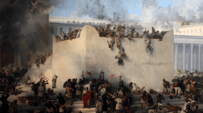 Detail of "Destruction of the Temple of Jerusalem," by Francesco Hayez. Credit: Wikipedia Commons