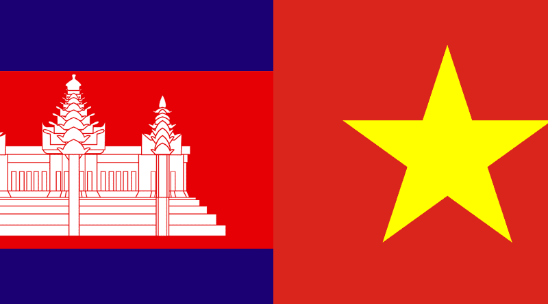 Flags of Cambodia and Vietnam