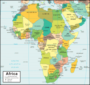 Map of Africa. Credit: CIA World Facebook