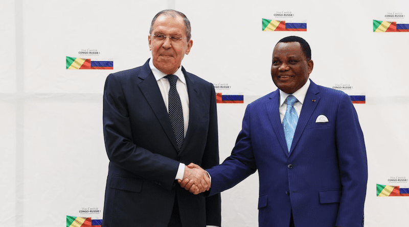 Russia's Foreign Minister Sergey Lavrov with Republic of Congo's Foreign Minister Jean-Claude Gakosso. Photo Credit: MFA.ru