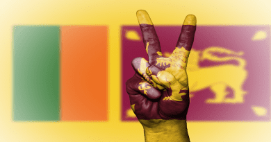 Sri Lanka Sri Lanka Peace Hand Nation Background Flag