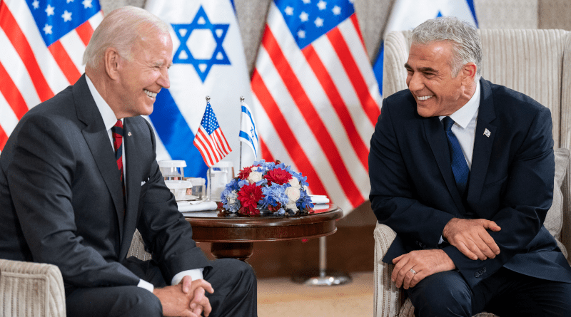 US President Joe Biden with Israel's Prime Minister Yair Lapid. Photo Credit: White House